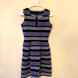 Madewell Navy and White Striped Dress